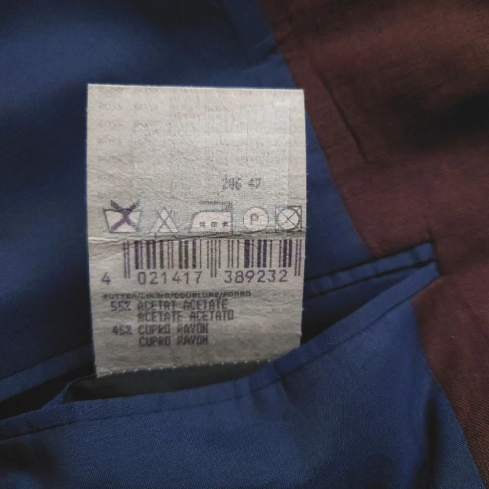 BOSS HUGO BOSS Linen Jacket Blazer Burgundy Wine size IT 48